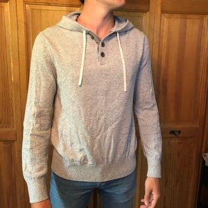 Banana Republic Gray Henley Hoodie